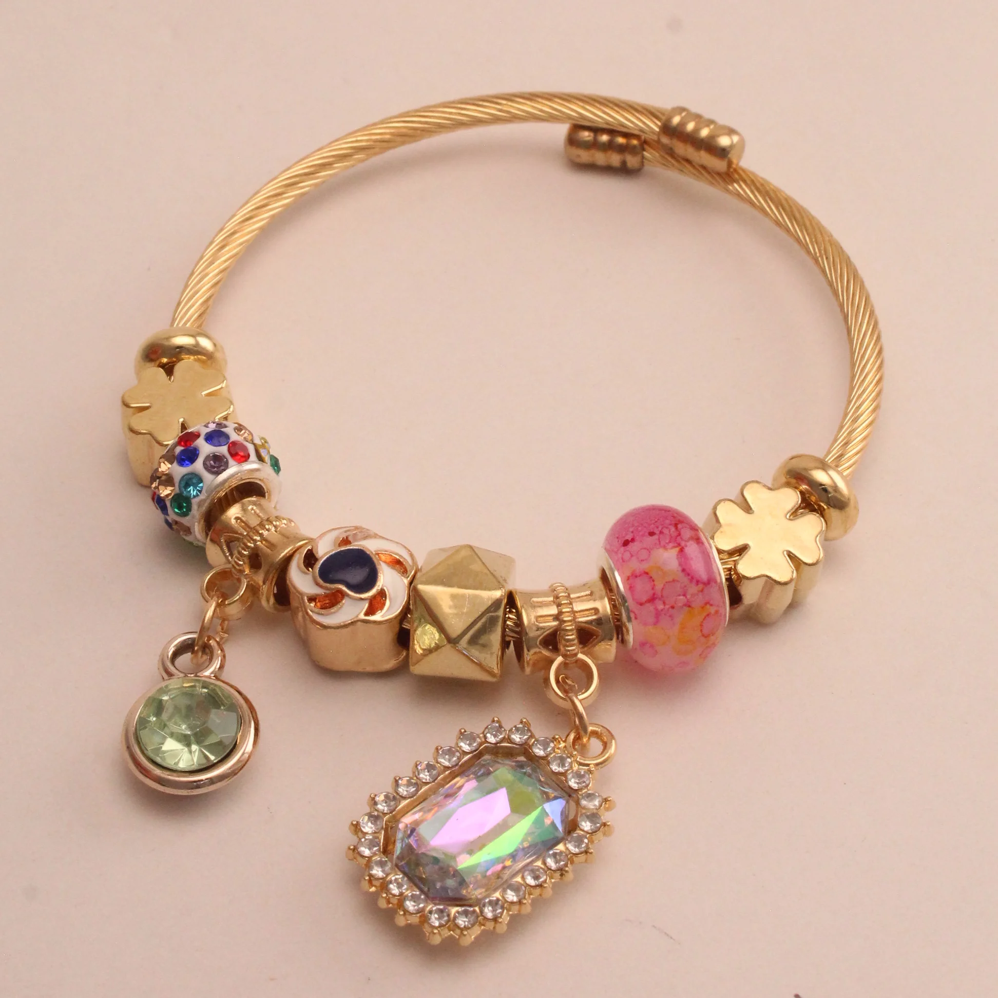 Pul. tipo pan. diamante cristal rodio graduable - PAN032 - Foto 1